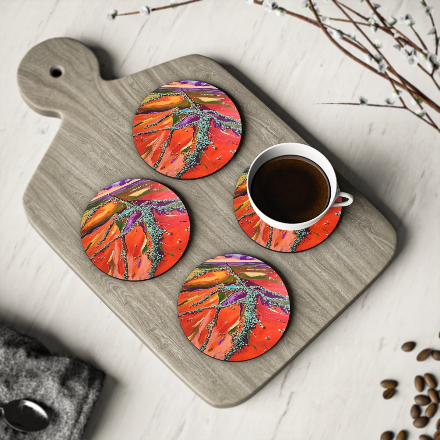 "Red Earth" Coasters By Nicole Blake