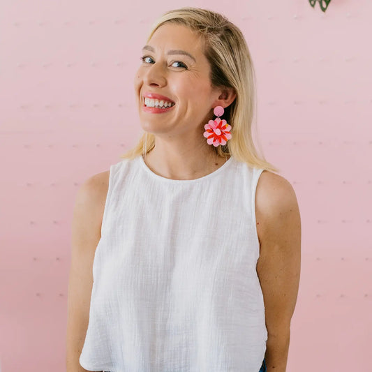 Ashy Magical Mop Tops Print Dangle Earrings