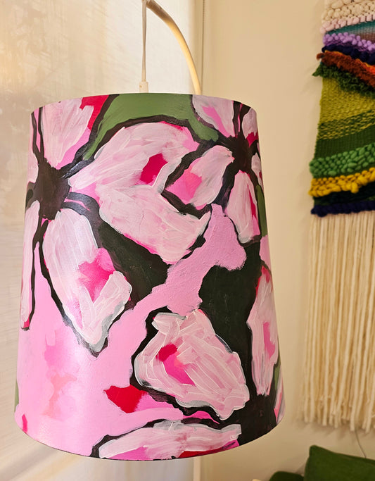 Halle Floral Lampshade by Artist Nicole Blake