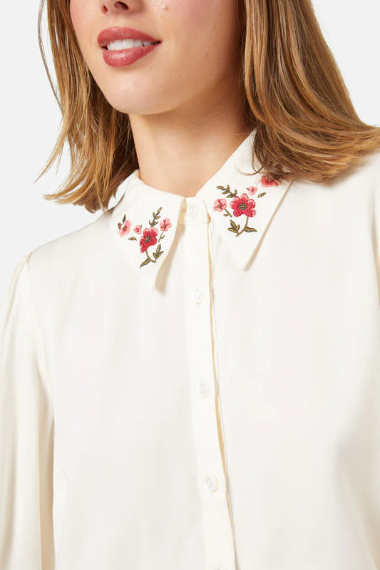 Lila Embroidered Blouse