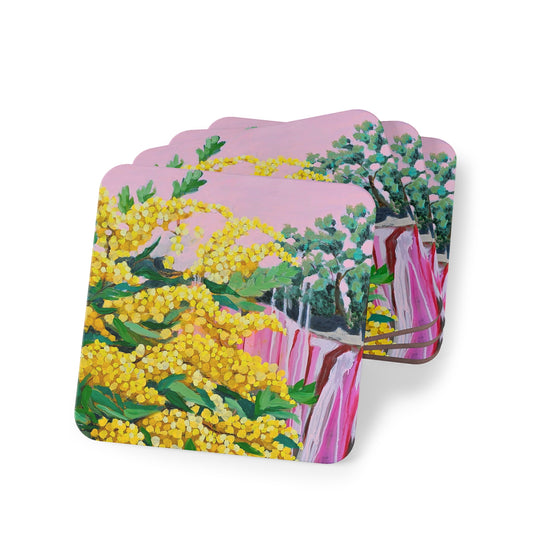 "Wattle And Gorge" Coasters By Nicole Blake