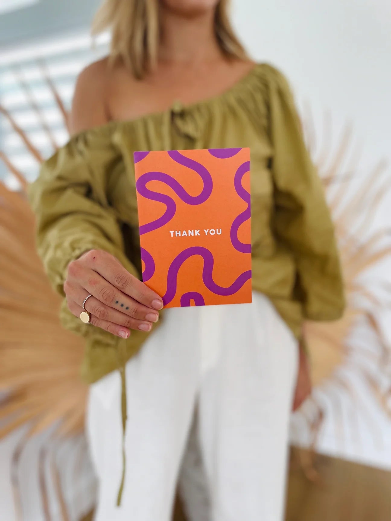 Thank you - Greeting Card Orange