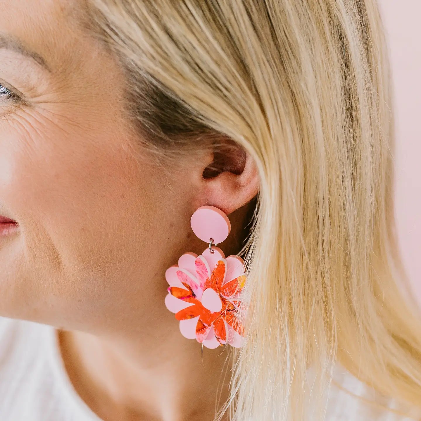 Ashy Magical Mop Tops Print Dangle Earrings