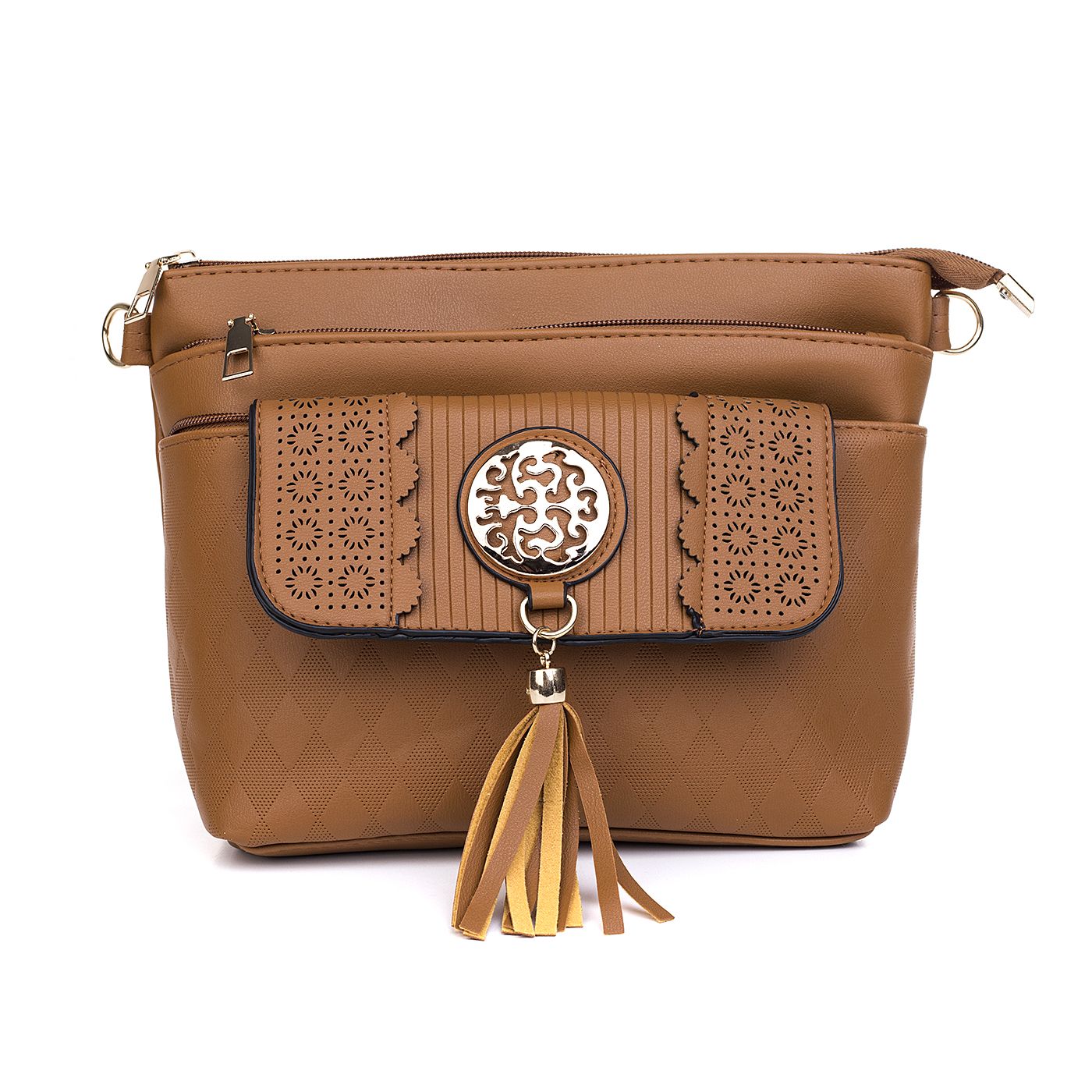 Ava Caramel Crossbody Bag