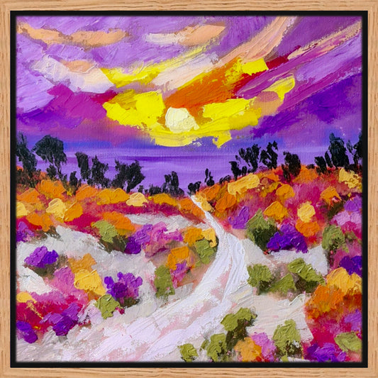 "Purple Snow" Framed Print