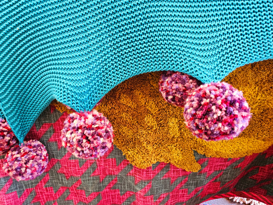 Amelia Pompom Throw