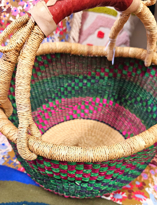 Large Round Bolga Basket
