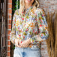 Ditsy Button Up Blouse