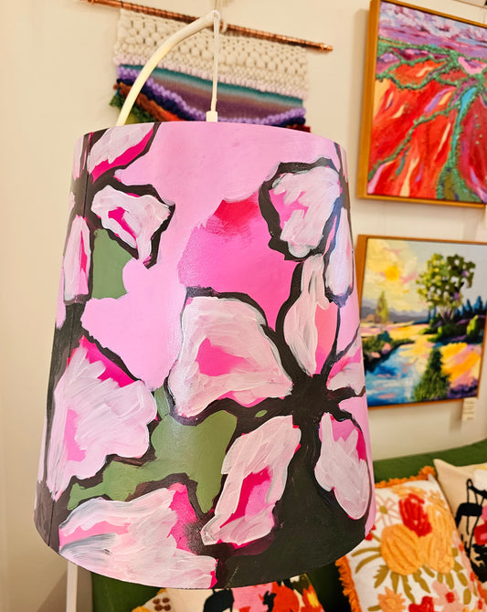 Halle Floral Lampshade by Artist Nicole Blake