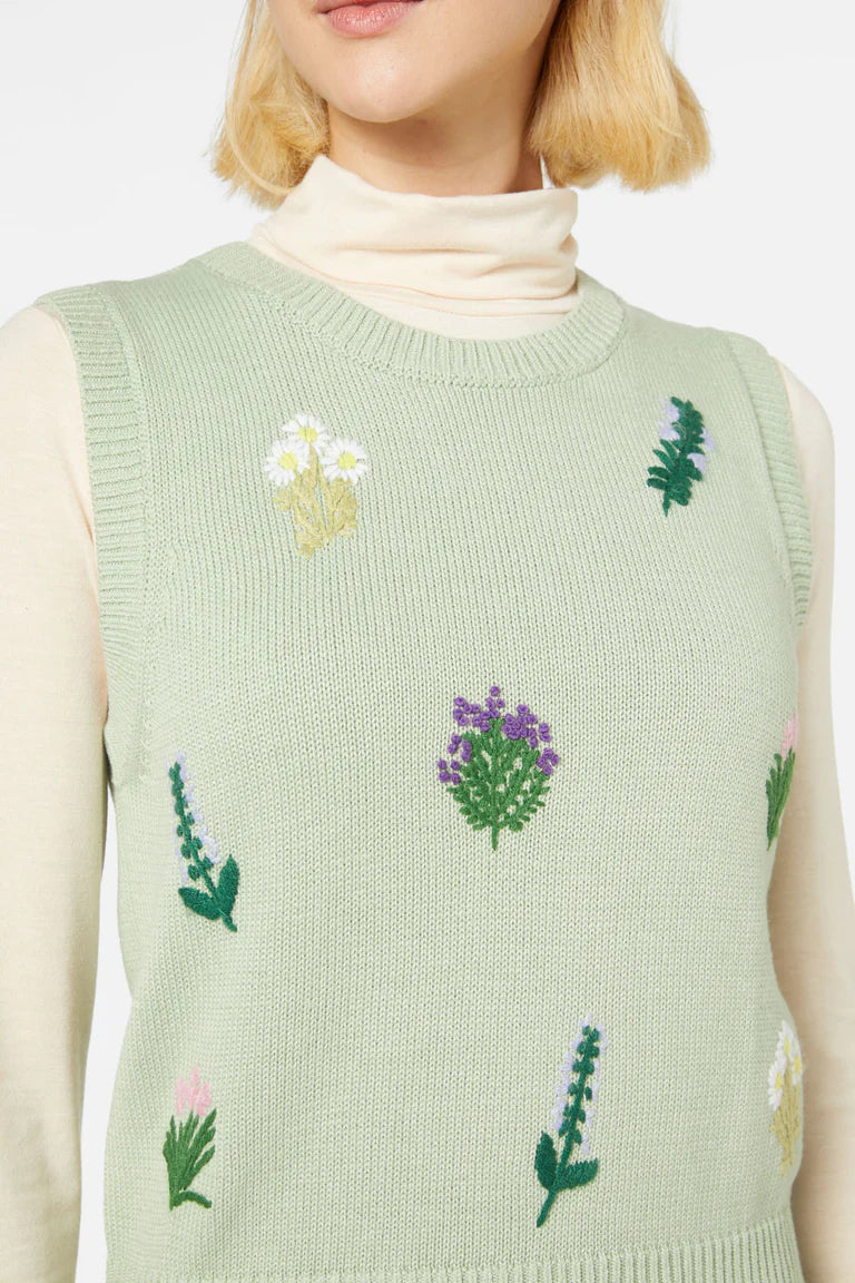 Herb Embroidered Vest