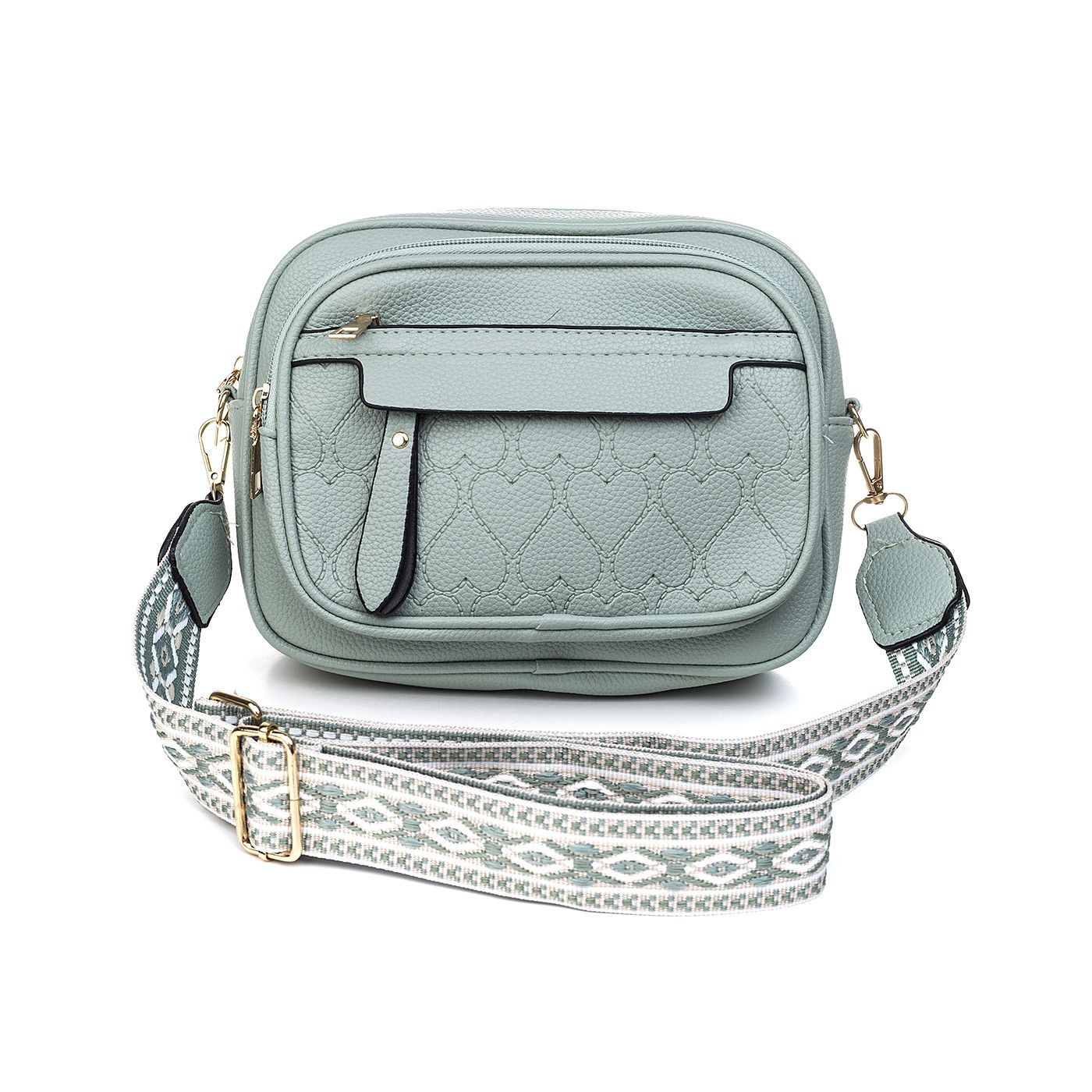 Blue Heart Crossbody Bag