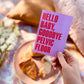 Hello Baby - Pink & Red Baby Shower Greeting Card