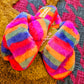 Womens Multi Fluffy Slippers