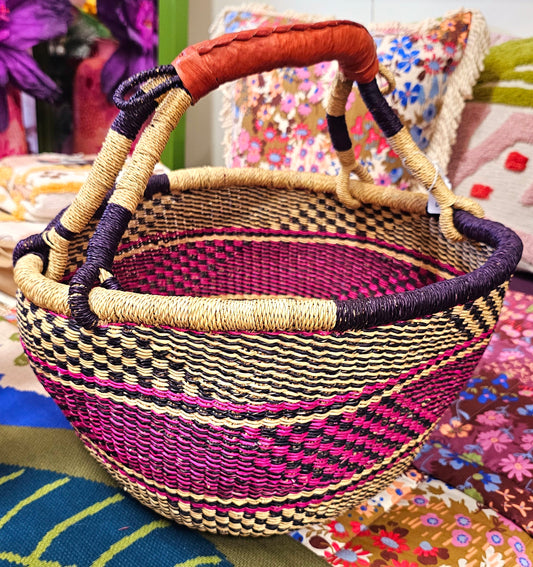 Large Round Bolga Basket