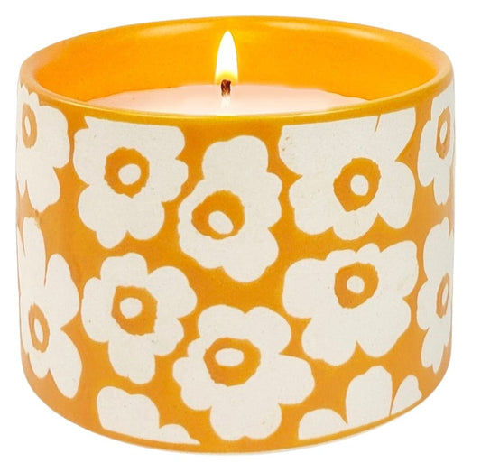 Retro Floral Candle - Vanilla